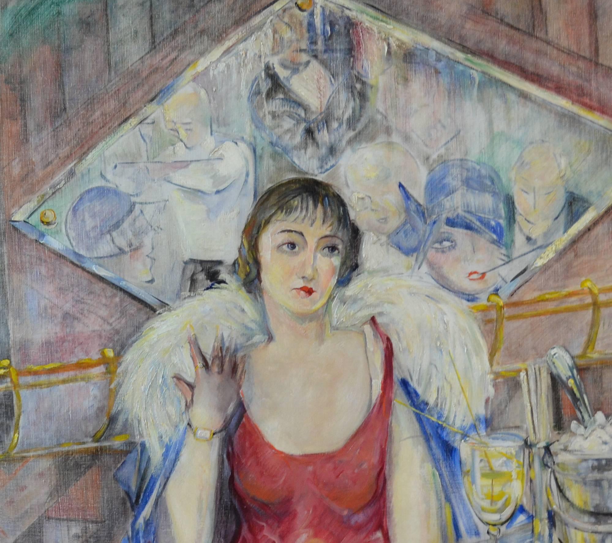 Lola Lola, Paris, 1929 – Painting von Joseph Waidinger