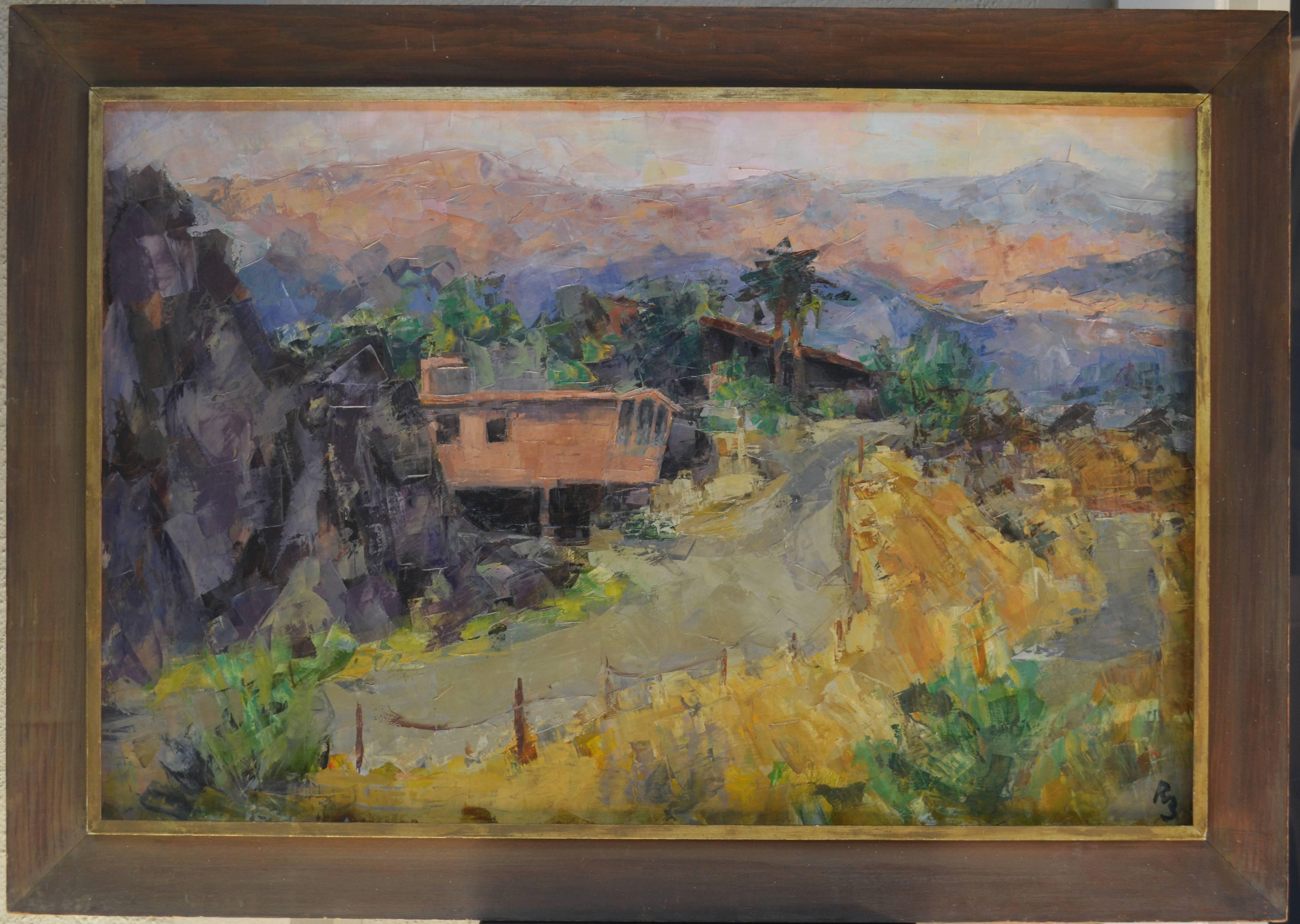Palm Springs Road - Painting by Ron Blumberg