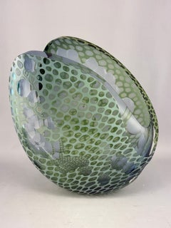 The First Leaf by Mark Leputa 12.5 x 13.5 x 5.5 Glass Sculpture