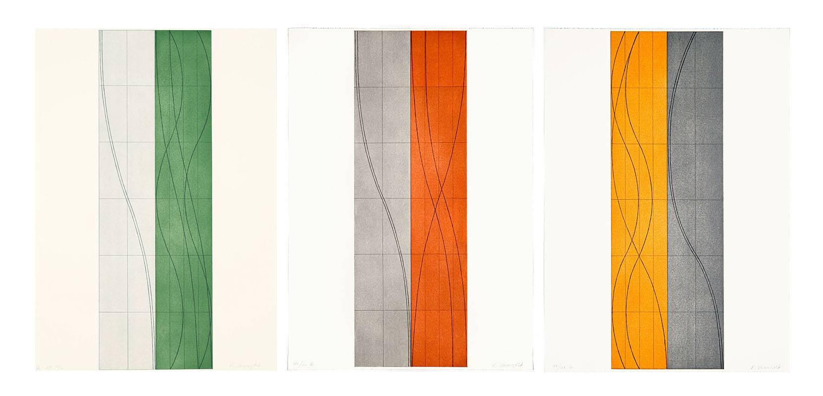 Robert Mangold Abstract Print - A, B, and C, from Double Column