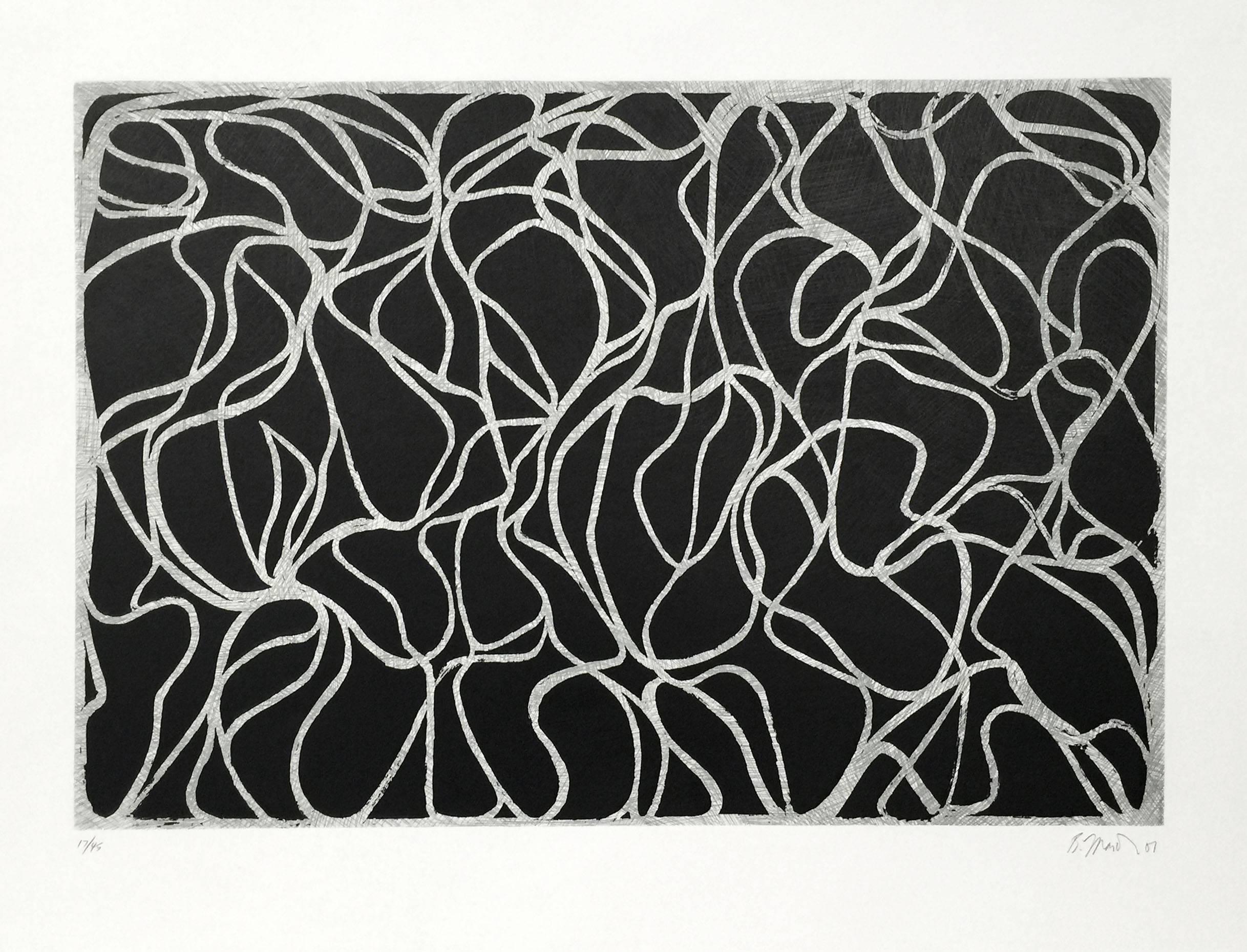 Brice Marden Abstract Print - Muses with Graphite