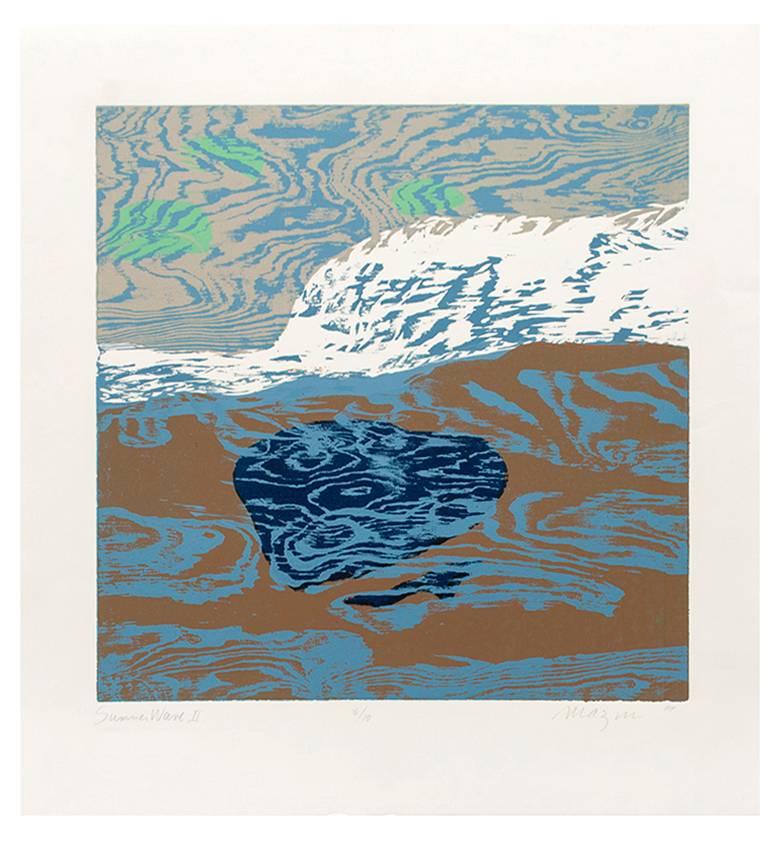 Michael Mazur Landscape Print - Summer Wave II