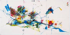 IRINA ALIMANESTIANU "Deep Sea Vent" large horizontal colorful abstract painting