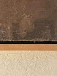 "Dove il fiume si perde nella luce" - Dipinto a olio paesaggistico in stile impressionista