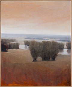 "Sienna Silence" - Impressionist Western Landscape, Oil Painting