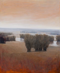 "Sienna Silence" - Impressionist Western Landscape, Oil Painting
