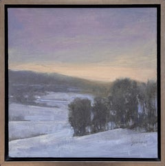 "Winter Sunset" - Impressionist Western Landscape, Oil Painting