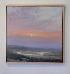 «Donde el sol se rinde al silencio» - Pintura original de un paisaje del Oeste