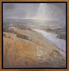 "Bend of the River" - Impressionist Western Landscape, Oil Painting