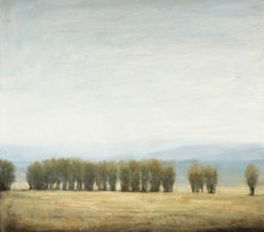 «Donde la quietud se encuentra con el cielo» - Pintura original de un paisaje del Oeste