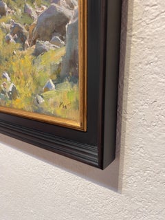 "Massi all'Anguille du Midi" - Paesaggio montano impressionista, dipinto a olio