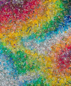 "Flow State" - Opere d'arte contemporanea in metallo realizzate con lattine di alluminio e chiodini da moquette