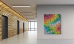 "Flow State" - Opere d'arte contemporanea in metallo realizzate con lattine di alluminio e chiodini da moquette
