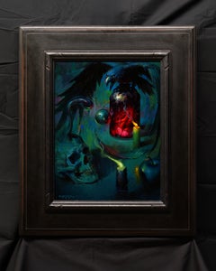 "Hoarder of Dreams" - Surrealist Still Life, Oil Painting on Aluminum Panel