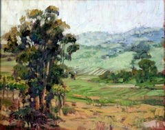 "Petaluma Pastures" - Impressionist Hillside Landscape, Oil Painting