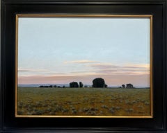 « Depuis la ruelle Pahlow » - Paysage réaliste, peinture à l'huile sur toile de lin