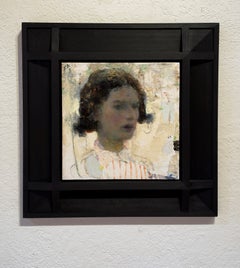 "Of What" - Abstract Impressionist Portrait, Oil Painting on Panel