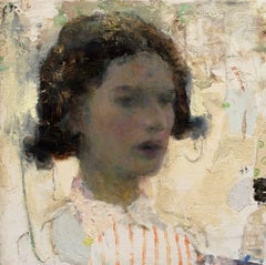 "Of What" - Abstract Impressionist Portrait, Oil Painting on Panel