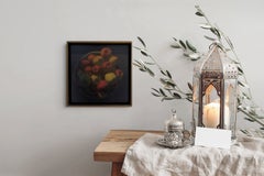 "Study for 'Before The Trip'" – Still Life Painting of Fruit Bowl, Oil on Panel