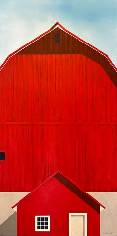 "Still the Heartland" - Contemporary Acrylic Barn Painting on Canvas