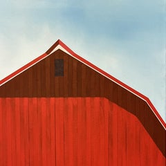 "Still the Heartland" - Contemporary Acrylic Barn Painting on Canvas