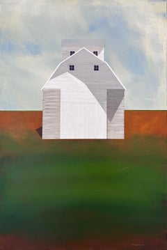 „Am Rande“ – Zeitgenössisches Acrylgemälde auf Leinwand im Scheunenstil