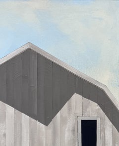 „Double T Ranch“ – Modernes Acrylgemälde auf Leinwand im Scheunenstil