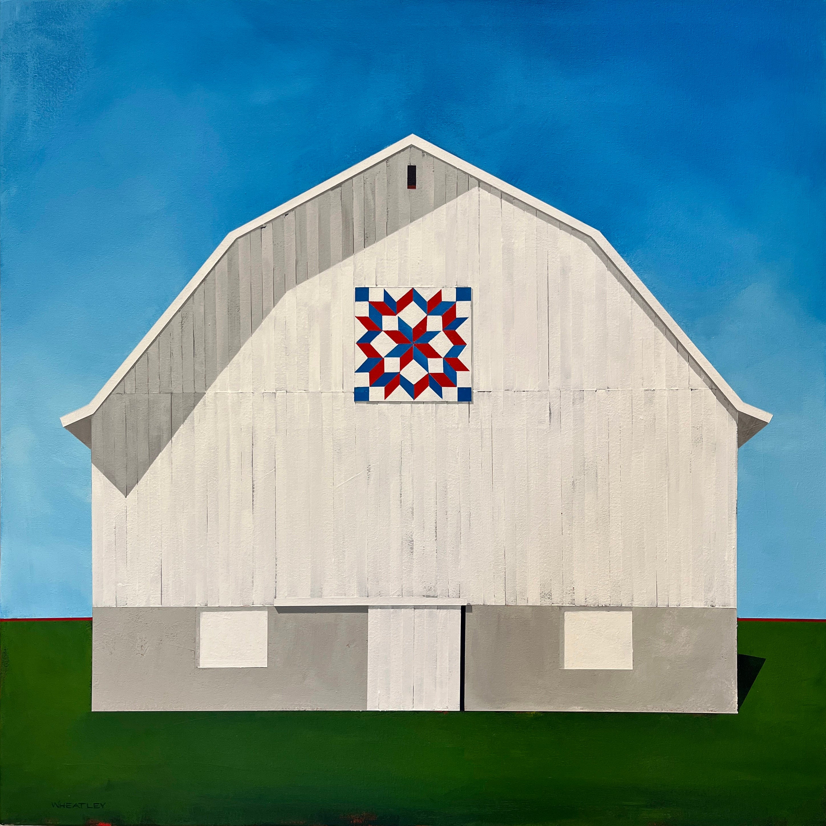 "Americana" - Contemporary Acrylic Barn Painting on Canvas