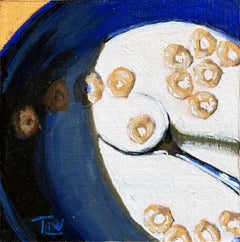 "Hits the Spot" - Contemporary Breakfast Bowl Still Life Acrylic Painting, 2026