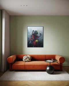 "Krachmacher I" - Dipinto surrealista contemporaneo a olio su tela