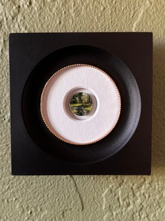 "1969d" - Miniature Landscape and Still-Life, Oil Painting on Coin