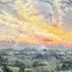 "1928" - Miniature Landscape and Still-Life, Oil Painting on Coin