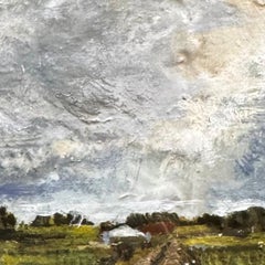 "1927" - Miniature Landscape and Still-Life, Oil Painting on Coin