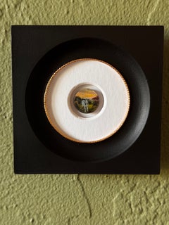 "1951D" - Miniature Animal Portrait and Landscape, Oil Painting on Coin