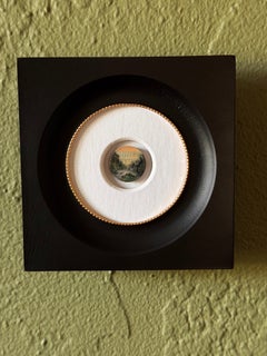 "1939" - Miniature Landscape and Skyscape, Oil Painting on Coin