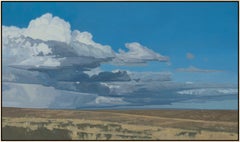 "Where It Gathers" - Contemporary Cumulus Clouds Over Prairie Grassland