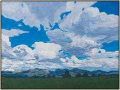 "The Rhythm of the Sky" - Realist Colorado Mountain Sky Landscape Painting