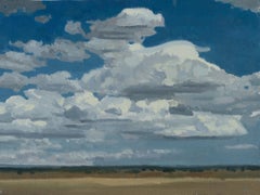 "Gathering Form Study" - Contemporary Dramatic Cloud Landscape Painting