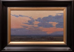"Held in Stillness Study" - Contemporary Sunset Sky Landscape Painting