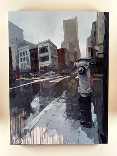 "Dreamland" - Impressionist Cityscape, Oil Painting on Wood Panel