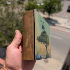 "Pause to Dream" - Contemporary Ant on Tree Oil Painting, 2026