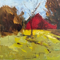 "Red in the Field, American Pastoral Series No. 18" - Red Barn Painting, 2026