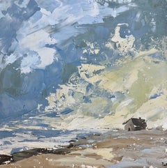 « Une journée à la mer » - Peinture à l'huile représentant un paysage côtier contemporain, 2026