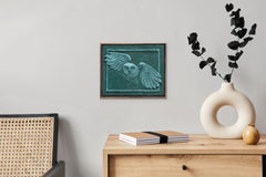 "Saw Whet Owl" - Animal Portrait Woodcarving made with Walnut, Resin and Acrylic