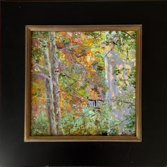 "View From The Upstairs Window" - Impressionist Landscape, Oil Painting
