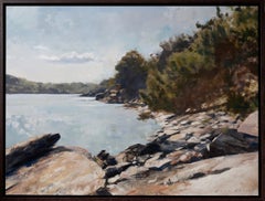 «La luz que cae» - Pintura al óleo contemporánea de la costa de Cornualles, 2026