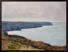 «Luz reflejada en la lejanía en Porthtowan» - Paisaje marino contemporáneo al óleo, 2026