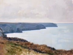«Luz reflejada en la lejanía en Porthtowan» - Paisaje marino contemporáneo al óleo, 2026