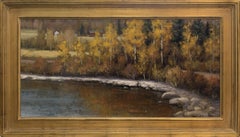 "Along the Back Roads" - Contemporary Autumn River Landscape Oil Painting, 2026