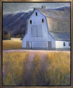 "The Watchman" - Dipinto a olio contemporaneo raffigurante un paesaggio di White Barn Mountain, 2026